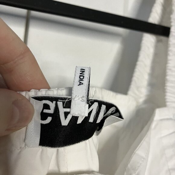 Ganni Poplin Puff Sleeve Blouse Womens 0 White Milkmaid Prairie Coquette - Picture 4 of 11